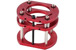 SORANDY Router Lift Basis | 4 Backen Klemmung Frästisch Hubsystem Basis | Aluminiumlegierung und Edelstahl | Holzbearbeitungswerkzeug für Motoren mit 64–66mm Durchmesser