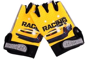 AAED 1 Paire Demi-Doigt Gants Enfant de Bike, Conduite Confortable, Une flexibilité du matériel, conçus et fabriqués avec Le Plus Grand Soin.