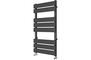 Requena Heated Towel Rail Anthracite Grey Bathroom Ladder Radiator -(Flat, 800x450)