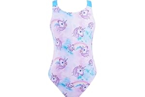 CHICTRY Costume da Bagno Intero Bambina Unicorno Ruffle Balze Tutu Tankini Monokini di Unicorno Mare Spiaggia Piscina Costume Intero Bimba Estivo Swimsuit Beachwear Regalo