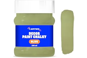 7 Artists Chalk Paint Vert Olive 230 ml Peinture Chalk Paint | Craie Peinture | Peinture Bois Meuble | Vintage Paint | Chalky Paint | Peinture à la Craie | Chalky Peinture | Furniture Paint