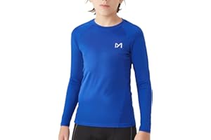 MEETYOO Sportshirt Funktionsshirt Kinder Langarm Kompressionsshirts für Jungen Fußball Unterziehshirt Base Layer Atmungsaktiv Top