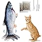 skicare Flippity Toy Fish–Katzenspielzeug Elektrisch,Katzen Spielzeug Fisch,Wiederaufladbar U-S-B Kabel,Katzenminze…