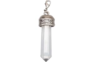 Alpenflüstern AAH136 Pendant Rock Crystal Pointed for Charivari or Costume Necklace (Clear Crystal), Non-precious metal, Crystal