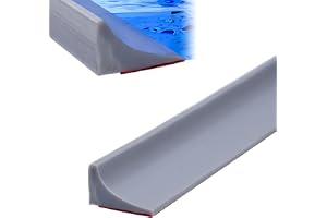 Vattenstopp i silikon, svallskydd för dusch, 200 cm, gångbart duschgolv, vattenbarriär, silikon duschtröskel för ramlös duschdörr, vattenstoppningsremsa för våt och torr separation