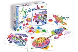 SentoSphère - AQUARELLUM JUNIOR - DANS LES AIRS - Kit peinture - Peinture Aquarellable Magique - A partir de 6 ans - fabriqué en France, Couleurs primaires ou couleurs assorties