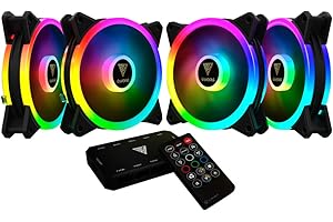 Lot de 4 Ventilateurs de boitier Gamdias Aeolus M2-1204R aRGB 12cm (Noir)