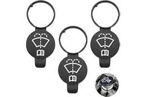 BLOOMIQUE 3PCS Car Windshield Washer Bottle Cap, Wiper Cleaning Fluid Bottle Cover Leakproof Plastic Replacement Car Washer Bottle Cap Fit for INSIGNIA, ASTRA, CORSA, MOKKA, ADAM, MERIVA, VIVA 13227300, 1450270