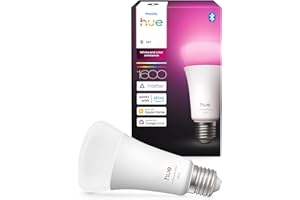 ‎PHILIPS HUE Żarów Philips Hue Smart LED A67, White and Color Ambiance, trzonek E27, 11,8 W, pełne spektrum światła 1000K–20000K, 1600 lumenów, przyciem, działa z Alexa, Google Assistant i Apple Home, op. 1 szt.