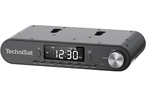TechniSat VIOLA köksradio – underskåpsradio med FM-radio | Bluetooth, LED-display, arbetsbelysning, timer, väckarklocka, hand