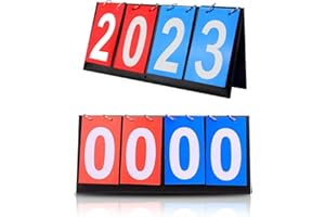 ‎YURINWOO Anzeigetafel, 4 Stellig Tragbare Anzeigetafel, Flip Sport Anzeigetafel Wasserdichte, 0-99 Multifunktionsanzeiger für Basketball,Fußball,Volleyball,Baseball,Schwimmen Für Wettkämpfe Indoor und Outdoor