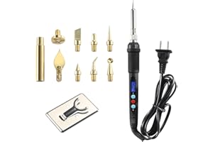 BCZAMD FDM zestaw narzędzi do drukarki 3D: mosiężne końcówki do naprawy i modyfikacji temperatury do modelu, gratowania, grawerowania, tłoczenia, lutownicy 220 V, 60 W, regulowany uchwyt temperatury