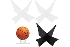 Guador Acrylic Football Display Stand, 5 Pcs Acrylic Multi-function Display Stand Ball Display Holder Pedestal Plinth for Basketball Football Volleyball Softball Soccer Golf Rugby Baseball