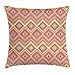 Produktbild pigyear888 Chevron Throw Pillow Cushion Cover, Abstract Geometric Pattern with Soft Colors Lines Squares and Other Surreal Shapes, Decorative Square Accent Pillow Case, 18 X 18 Inches, Multicolor