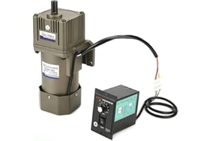 YANMIS AC220V Elektrische Getriebemotor, M590-502 90~1650 U/min 90 Watt Asynchronmotor Einphasen-Getriebemotor Einstellbare Geschwindigkeit 4 Pole mit Regler (100 Karat)