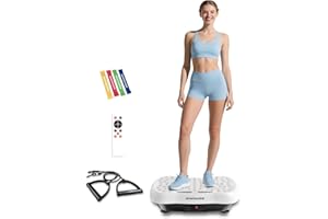 DAMKEE Vibration Plate Exercise Machine, Vibration Plate for Lymphatic Drainage, Whole Body Workout Platform Vibrate, Waver Vibration Plate for Shaping Weight Loss,