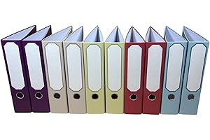 GENERIC Heritage A4 Lever Arch Files : 10 Pack. 5 Assorted Traditional Colours. 75mm.