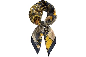 MAIRY Hijab Satin Large Square Head Scarf Silk Feeling Neck Scarves Hair Sleeping Wrap Lightweight Headscarf for Women