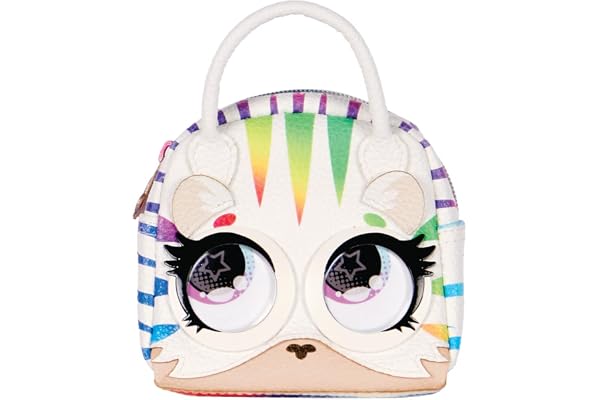 PURSE PETS MICRO - TIGRE ARC-EN-CIEL - MINI COMPAGNON FORMAT SAC A MAIN - Petit Animal A Accrocher A Son Purse Pets Ou A La Ceinture - Bouge Les Yeux - 6062304 - Jouet Enfant 5 Ans et +