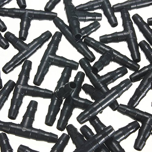 KING DO WAY 50x Bewaesserung Garten Sprinkler Micro Drip T-Stueck 3mm Reihentropfer Spruehduesen Pflanze OVP - 6