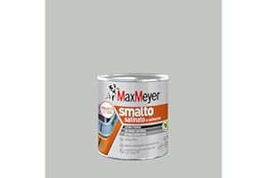 MAXMEYER Smalto a solvente per ferro e legno satinato GRIGIO CHIARO R7035 0,750 L