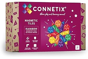 CONNETIX Arcobaleno Pacchetto Geometria, 30 Pezzi