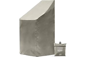 ‎CHEFARONE Chefarone Abdeckung Gartenmöbel Winterfest - Schutzhülle Gartenmöbel für GartenStühle & Stapelstühle - wasserdichte Abdeckhaube Polyester 250D - inklusive Aufbewahrungstasche - 67x 67x110 cm