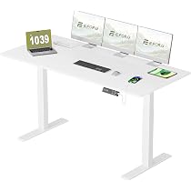 Airfish L-förmiger Elektrisch Höhenverstellbarer Schreibtisch – 180x85 Cm, Memory-Funktion, Kabelmanagement