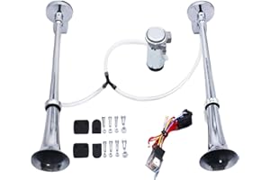 GYUPXYH Trompe Klaxon Camion 12v avec Compresseur Trompette Tracteur pour Camion Moto Tracteur Agricole Bateau Voiture
