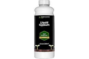 Liquid Gypsum Soil Conditioner – 1 Litre Concentrate Covers 200m² – Widely Used for Clay Soils, Compacted Lawns & Waterlogged Gardens – Easy Mix & Apply – Garden Lawncare Guy