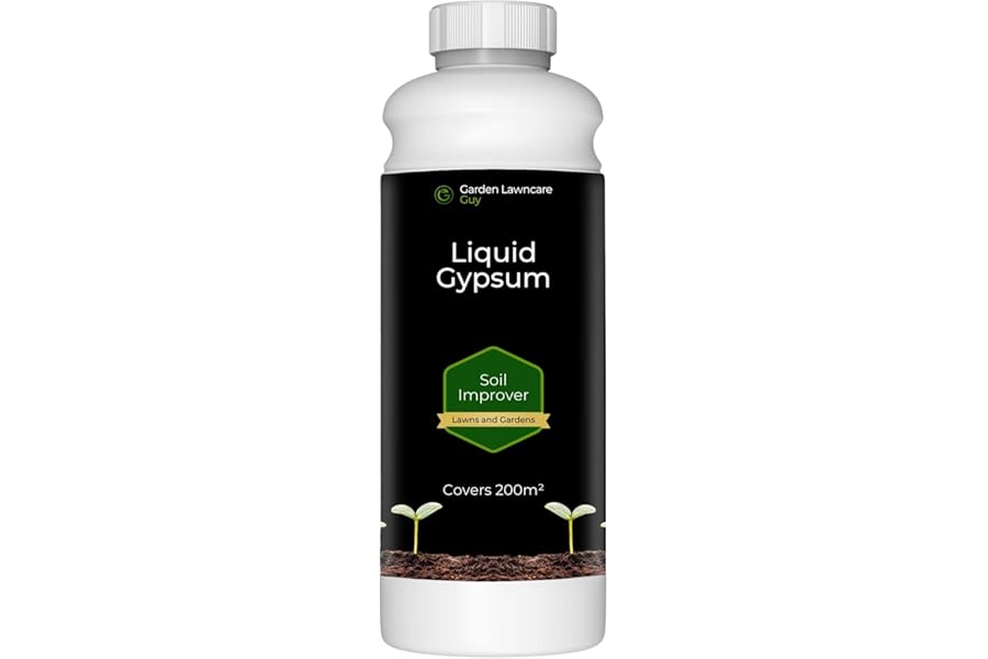 Liquid Gypsum Soil Conditioner for Clay Soils, Compacted Lawns & Waterlogged Gardens – Easy Mix & Apply – 1 Litre Covers 200m² - Garden Lawncare Guy