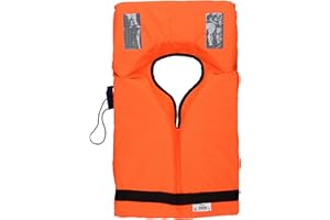 BOOTE & YACHTEN KANTSCHUSTER Rettungsweste 100 N ab 40 kg | Schwimmweste Schwimmhilfe mit 3-teiligem Auftriebskörper | ISO 12402-4 Zertifiziert | Erwachsene & Kinder | Feststoff-Rettungsweste für Boote & Segeln