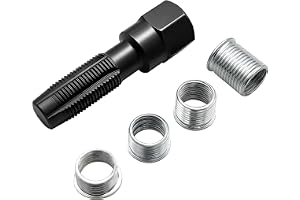 ZKTOOL 5st M14 x 1,25 Reparationssats för Tändstiftsgängor, Gängningskit för Cylinderhuvud, Gängad Tändstiftssats, 14mm Gängr