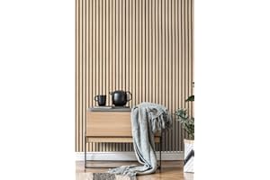 Vereg Akustikpaneel BAMBUS, mit Echtholzfurnier Bambus, Geräuschdämmung und angenehmere Raumakustik, 2400x600x22 mm (Bambus)