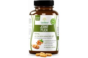 Gardeno Joint Flex- BCM-95 Curcumin & AKBAMAX Boswellia 500mg | Joint Comfort, Flexibility & Anti Inflammatory Support | Vegan, Non-GMO, Gluten-Free | 60 Capsules