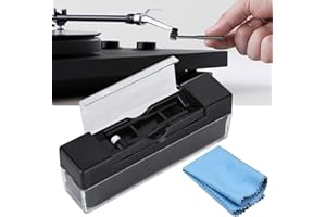 KANOSON Vinyl Record Cleaner Kit, Velvet Cleaning Brush Anti Static Stylus Vinyl Brush with Record Cleaning Cloth, Gently Remove Dust from Your Favourite LPs Vinyl Records without Damaging the Surface