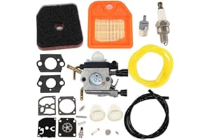 HURI Carburateur avec joint de réparation filtre à air bougie d'allumage pour Stihl HS81 HS81R HS81RC HS81T HS86 HS86R HS86T Pièce de rechange pour taille-haie 4237 120 0606 Zama C1Q-S225