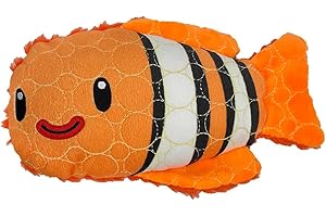 Bite Force Juguete de Peluche Resistente para Perros Deep Sea - Fabricado con Kevlar, múltiples Capas con Costuras reforzadas y un chirriador. Ideal para Grandes masticadores (Pez Payaso)