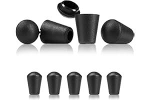 Ganzoo Lot de 5 embouts en plastique pour cordons, cordes, etc., 17 x 12 mm, noir
