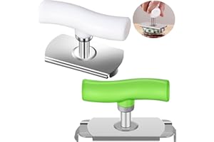 zykssy 2 Stück Effortless Arthritis Jar Opener,Arbeitssparender Dosenöffner,Glasöffner Schraubdeckelöffner,Dosenöffner Senioren,für Familie, Picknick,Geschäft (grün-weiße Farbe zufällig)