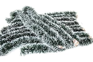 Annastore 6 x Weihnachtsgirlande mit Schneespitze oder Ohne für Innen und Außen - in sechs Teilstücken - Dekogirlande Tannengirlande (6 Stück mit Schneespitze Ø 8 cm, 180 x 10 cm/pro Stück)
