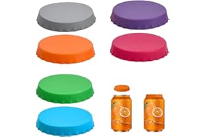 GIONAR 6 Stück Dosendeckel, Getränkedosen Deckel Silikon, Getränkedosen Verschluss, Dosenverschluss Getränkedosen, Wiederverwendbares Deckel für Dosen Bier/Sprudel(Mehrfarbig)