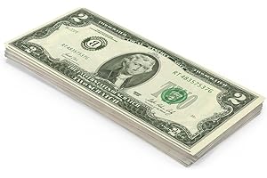 SCRATCH LOVER Scratch Cash Dólares - 100 x $ 2 Dollars (tamaño real), dinero para jugar, Props Money