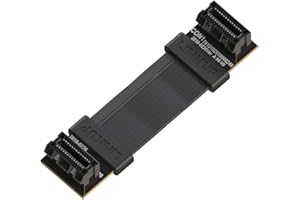 LINKUP - Flexible SLI Bridge GPU Cable Extreme High-Speed Technology Premium Shielding 85 Ohm Design for NVIDIA GPUs Graphic Cards┃Not Compatible with AMD or RTX 2000/3000 GPU - [4 cm]