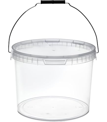 Secchio con coperchio, e: bianco, 5 x 20 litri, impilabile, per latte/scorte, mi
