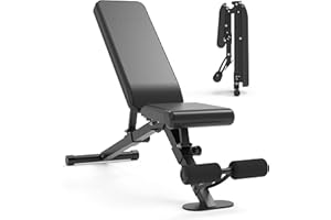 leikefitness Panca per pesi regolabile, pieghevole, con blocco automatico, per esercizi di inclinazione verticale e per esercizi a corpo piatto