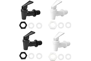 AUSYIWI Grifos Dispensadores de Bebidas - 4 Piezas con Pulsador para Barbacoa, Picnic y Fiesta en la Piscina