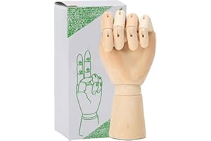 Uxsiya della Mano dell'artista, Giocattoli da Tavolo Giunti Flessibili Struttura in Legno Modello a Mano 17,5 X 8 cm Mano Sinistra per Bambini per Oggetti di Scena per hotography per Decorazioni