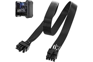 QNENEAM PCIE Cable for Corsair Modular PSU, 8 Pin to 6+2 Pin PCIE Power Cable for Thermaltake ARESGAME, Male to Male GPU Connector for GTX, RTX, RX Series Graphics Cards for AXi, RMi, RGB, Toughpower, 65 cm