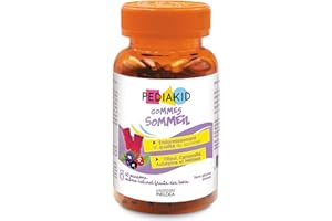 PEDIAKID - Gommes Sommeil - Complément alimentaire - Tilleul, Aubépine, Camomille & Mélisse - Facilite l'endormissement - Favorise un sommeil de meilleure qualité - Sans gélatine - 60 gommes
